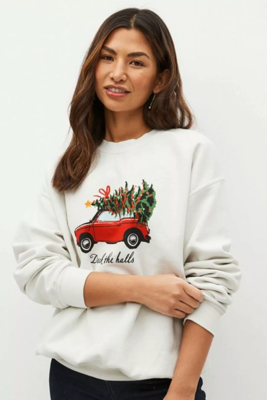 Next Sweatshirt Sweatshirt mit weihnachtlicher Grafik (1-tlg) günstig online kaufen