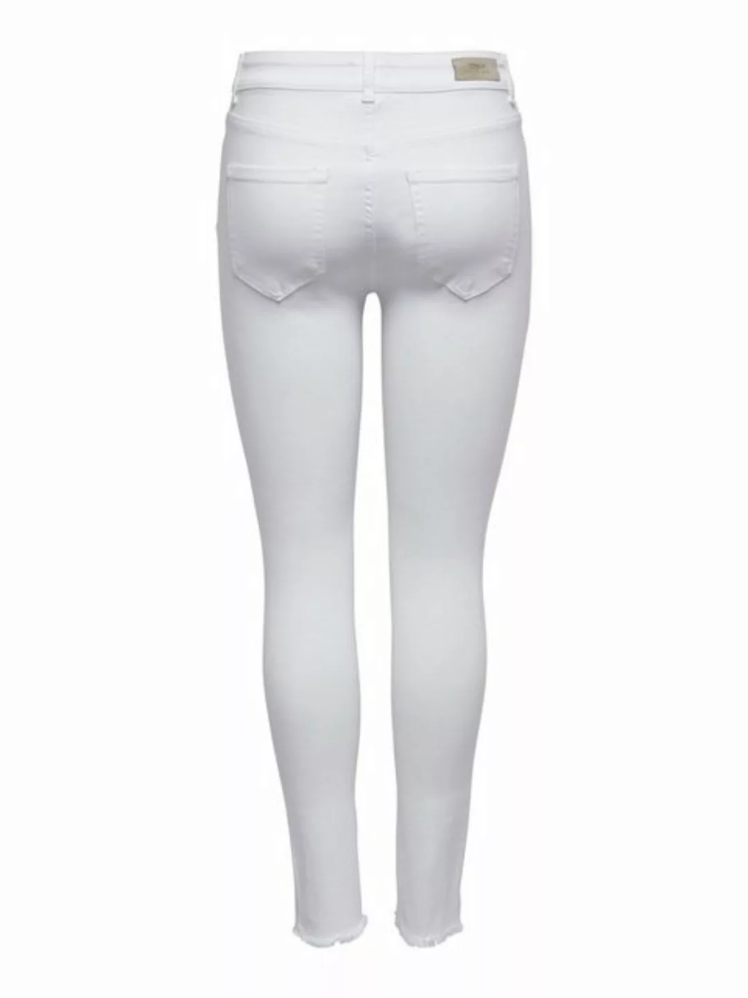 Only Damen Jeans onlBLUSH MID SK ANK RAW REA0730 - Skinny Fit - Weiß - Whit günstig online kaufen