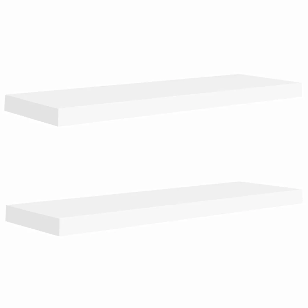 Schwebende Wandregale 2 Stk. Weiß 80x23,5x3,8cm Mdf günstig online kaufen