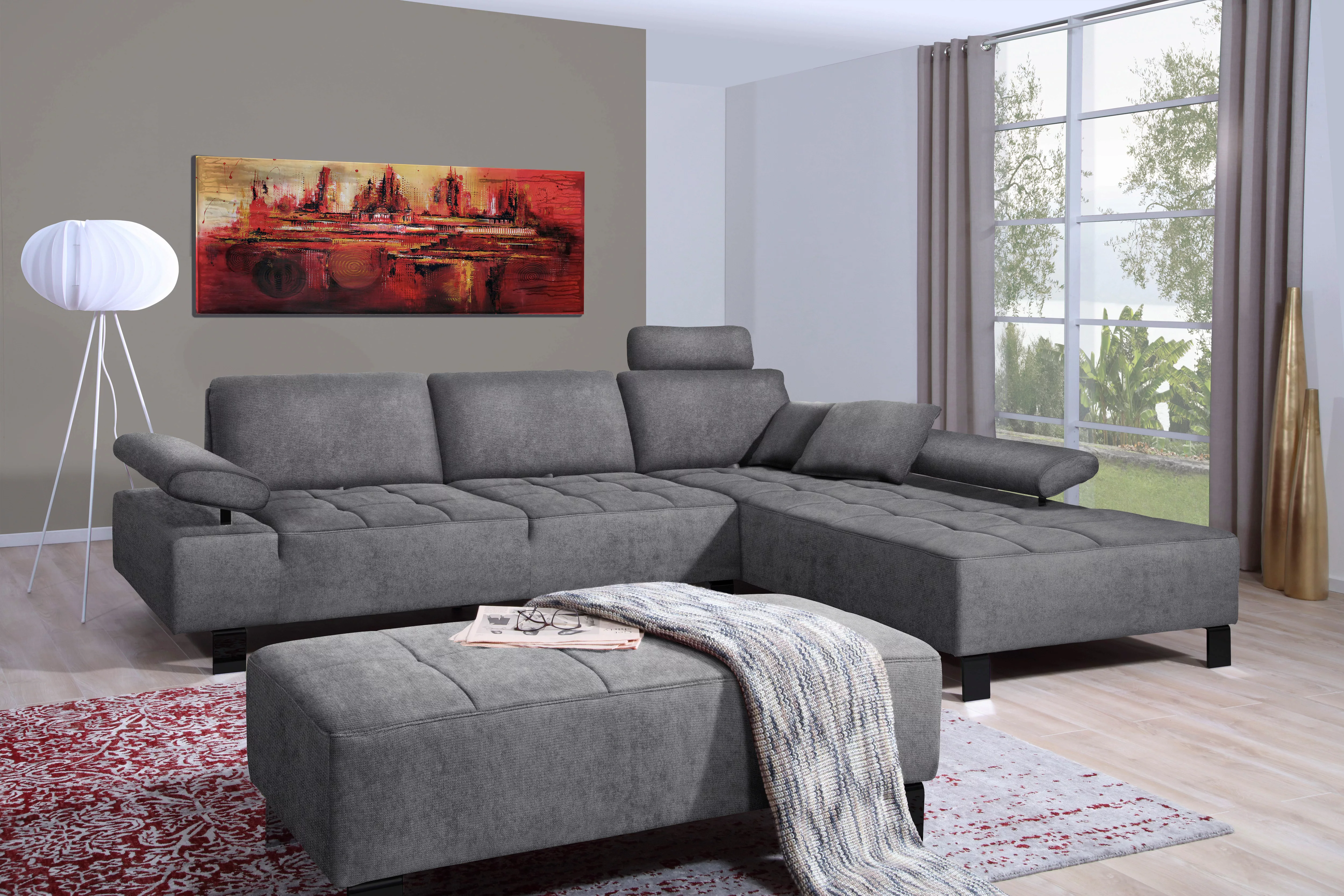 alina Ecksofa »Royce«, inklusive Sitztiefenverstellung, 270 cm breit günstig online kaufen