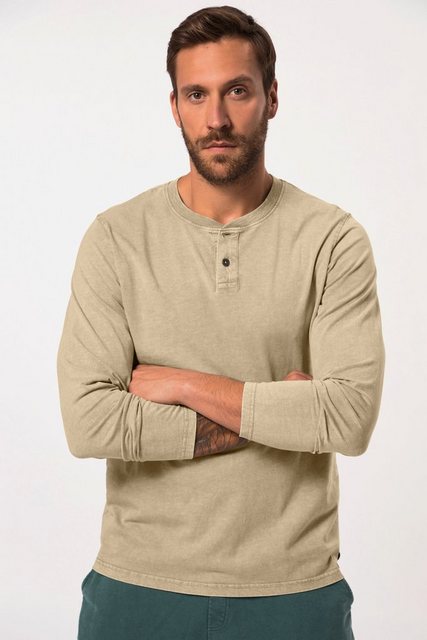 JP1880 T-Shirt JP 1880 Langarm-Henley Rundhals mit Knopfleiste günstig online kaufen