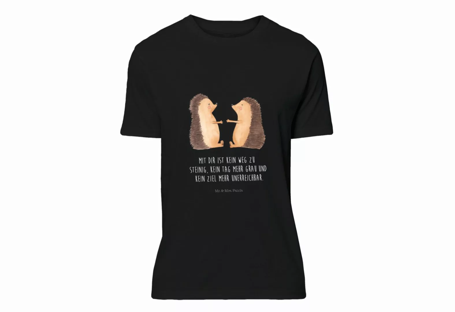 Mr. & Mrs. Panda T-Shirt Igel Liebe - Schwarz - Geschenk, Freund, Shirt, T- günstig online kaufen
