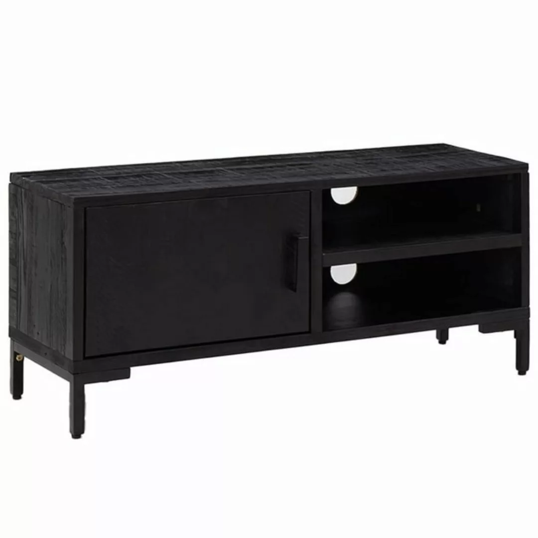 furnicato TV-Schrank Schwarz 90x30x40 cm Massivholz Kiefer (1-St) günstig online kaufen