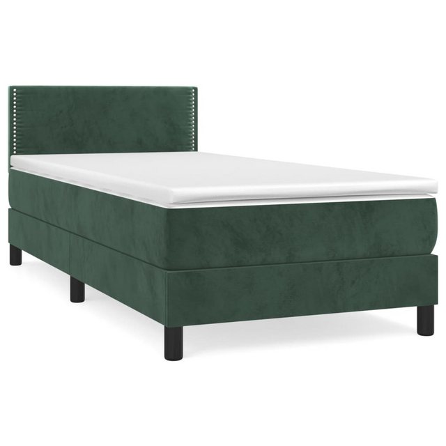 vidaXL Boxspringbett Bett Boxspringbett mit Matratze Samt (90 x 190 cm, Grü günstig online kaufen