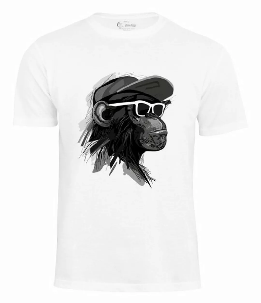 Cotton Prime® T-Shirt mit Affenmotiv - Cool Monkey mit Brille günstig online kaufen