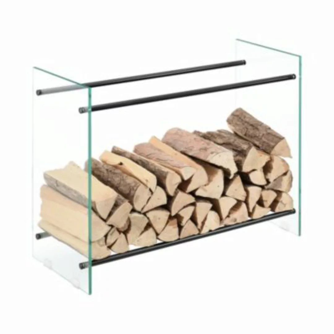 en.casa Kaminholzregal aus Glas in verschiedenen Größen Feuerholzständer Fe günstig online kaufen