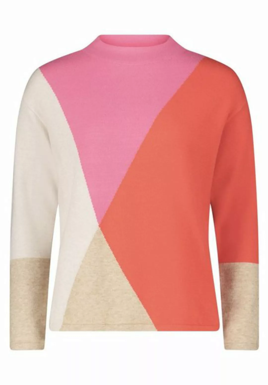 Betty Barclay Sweatshirt Strickpullover Kurz 1/1 Arm, Patch Red/Beige günstig online kaufen