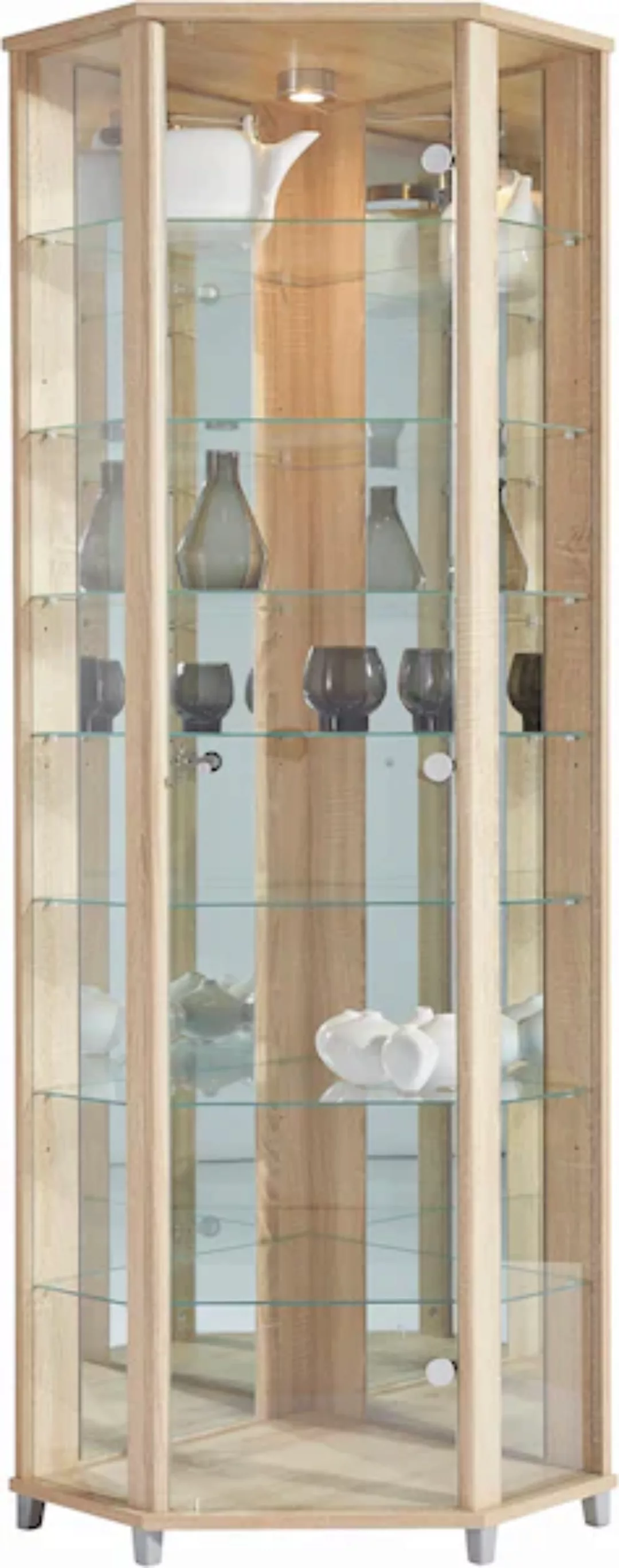 fif möbel Vitrine "TRIO", Eckvitrine/Glasvitrine 1x Glastür, perfekt für Sa günstig online kaufen