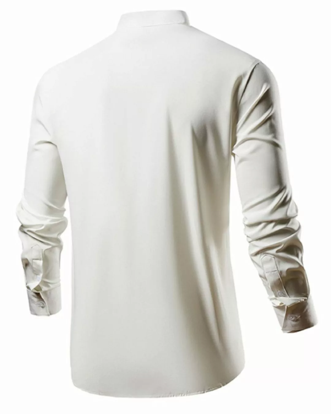 Allthemen Langarmhemd mit Stehkragen Slim Fit günstig online kaufen