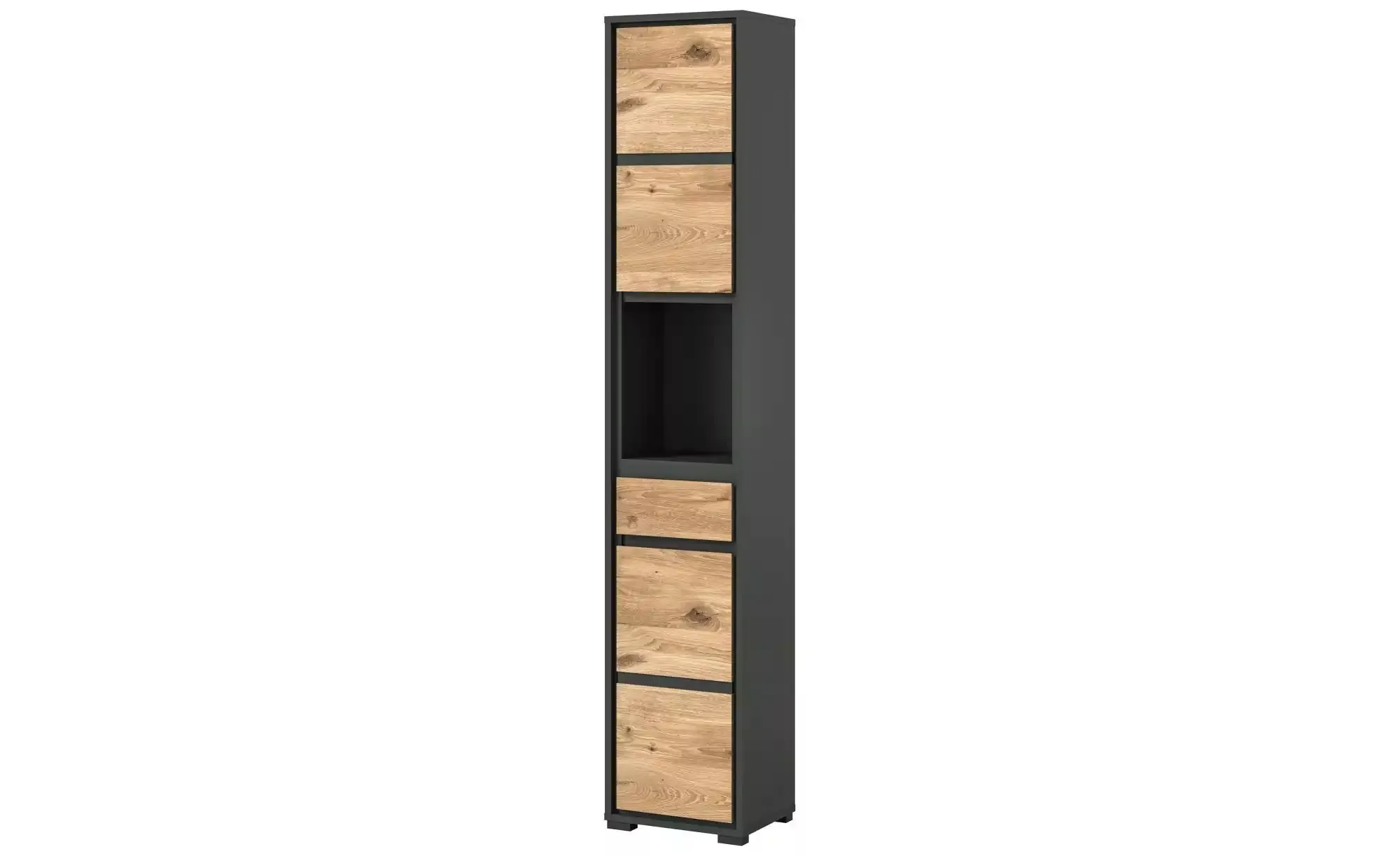 freiraum Hochschrank in Anthrazit / Nox Oak - 35x190x31cm (BxHxT) günstig online kaufen