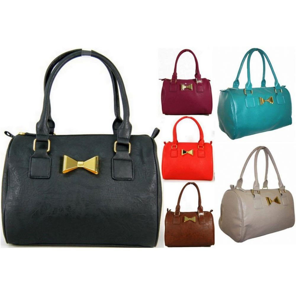 Damen Handtasche "Amelie" mit goldener Schleife versch. Farben günstig online kaufen