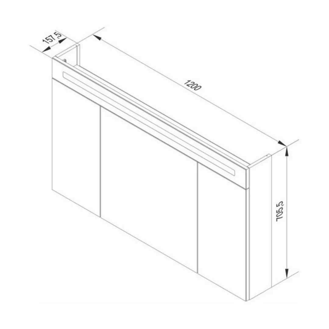 FACKELMANN Spiegelschrank "CL 120 - Alaska-Esche", Badmöbel Breite 120 cm, günstig online kaufen