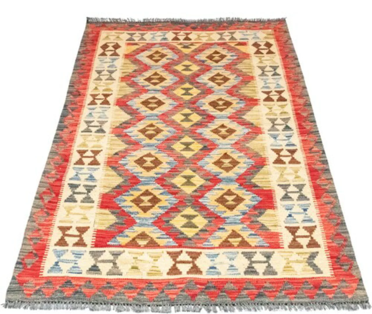 morgenland Wollteppich »Kelim Afghan Teppich handgewebt orange«, rechteckig günstig online kaufen