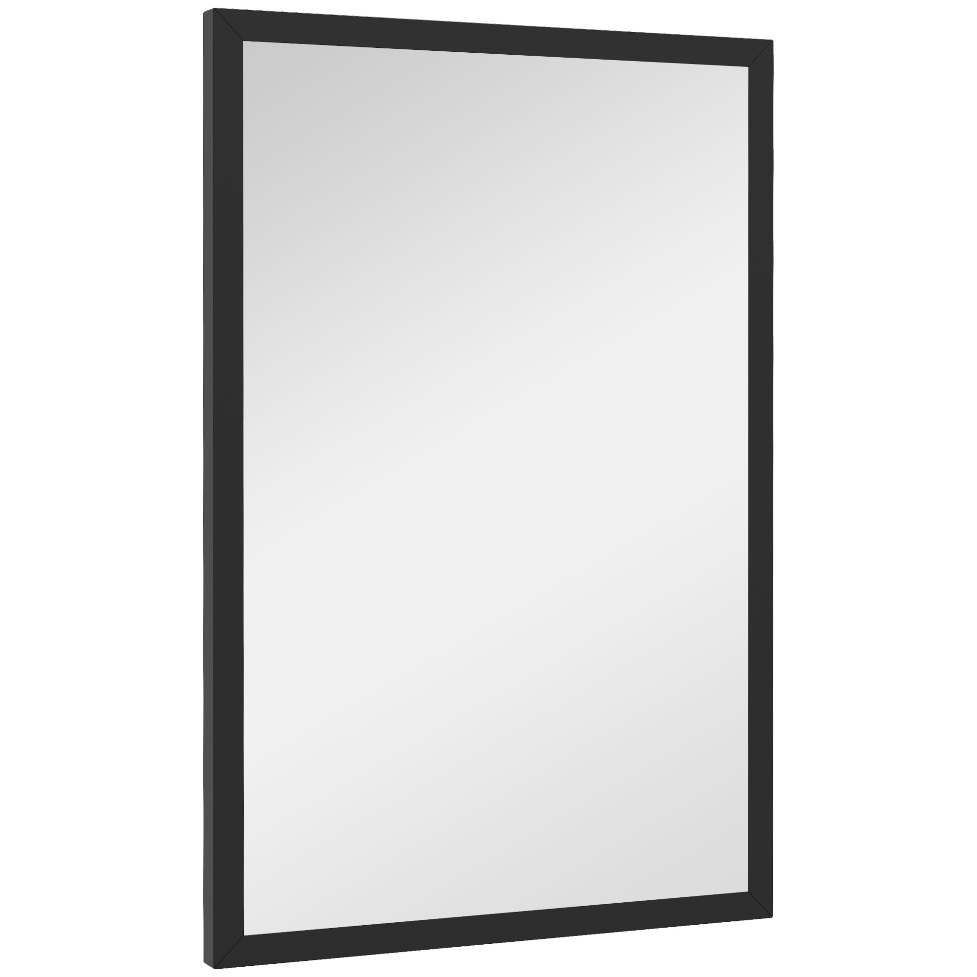 HOMCOM Rechteckiger Wandspiegel 60 x 40 cm, Rahmen aus schwarzem Holz, idea günstig online kaufen