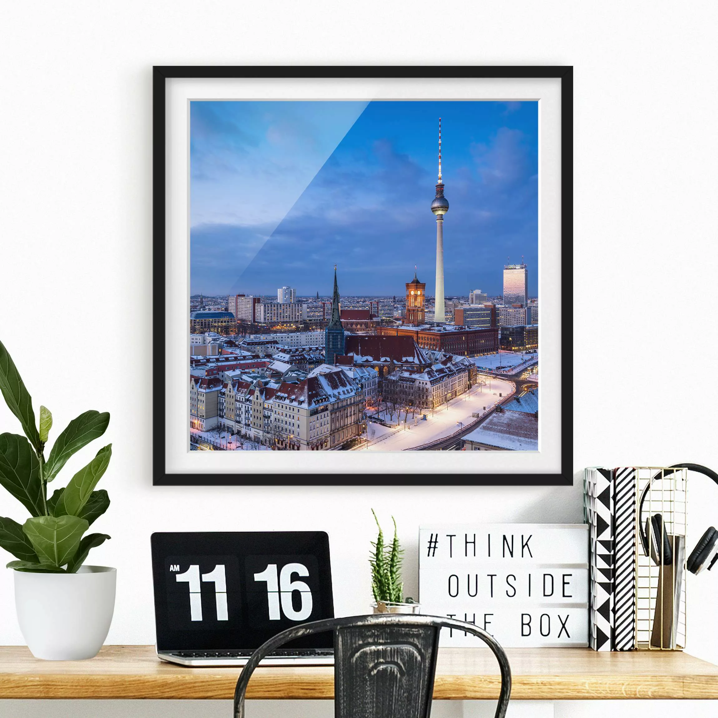 Bild mit Rahmen Schnee in Berlin günstig online kaufen
