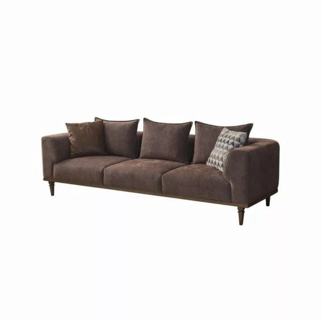 JVmoebel 4-Sitzer Viersitzer Sofa 4 Sitzer Couch Braun Stoffsofa Polstersof günstig online kaufen