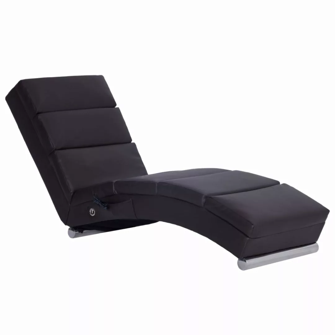 Massage Chaiselongue Braun Kunstleder günstig online kaufen