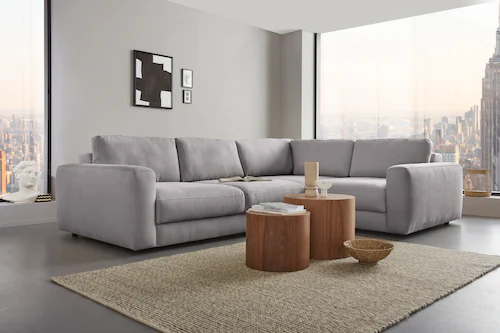 Places of Style Ecksofa "Bloomfield, L-Form", extra tiefe Sitzfläche, wahlw günstig online kaufen