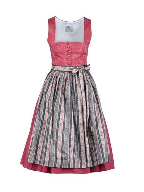 Berwin Dirndl Dirndl mit Streifenschürze und Stretch-Jaquard-Oberteil (Einz günstig online kaufen