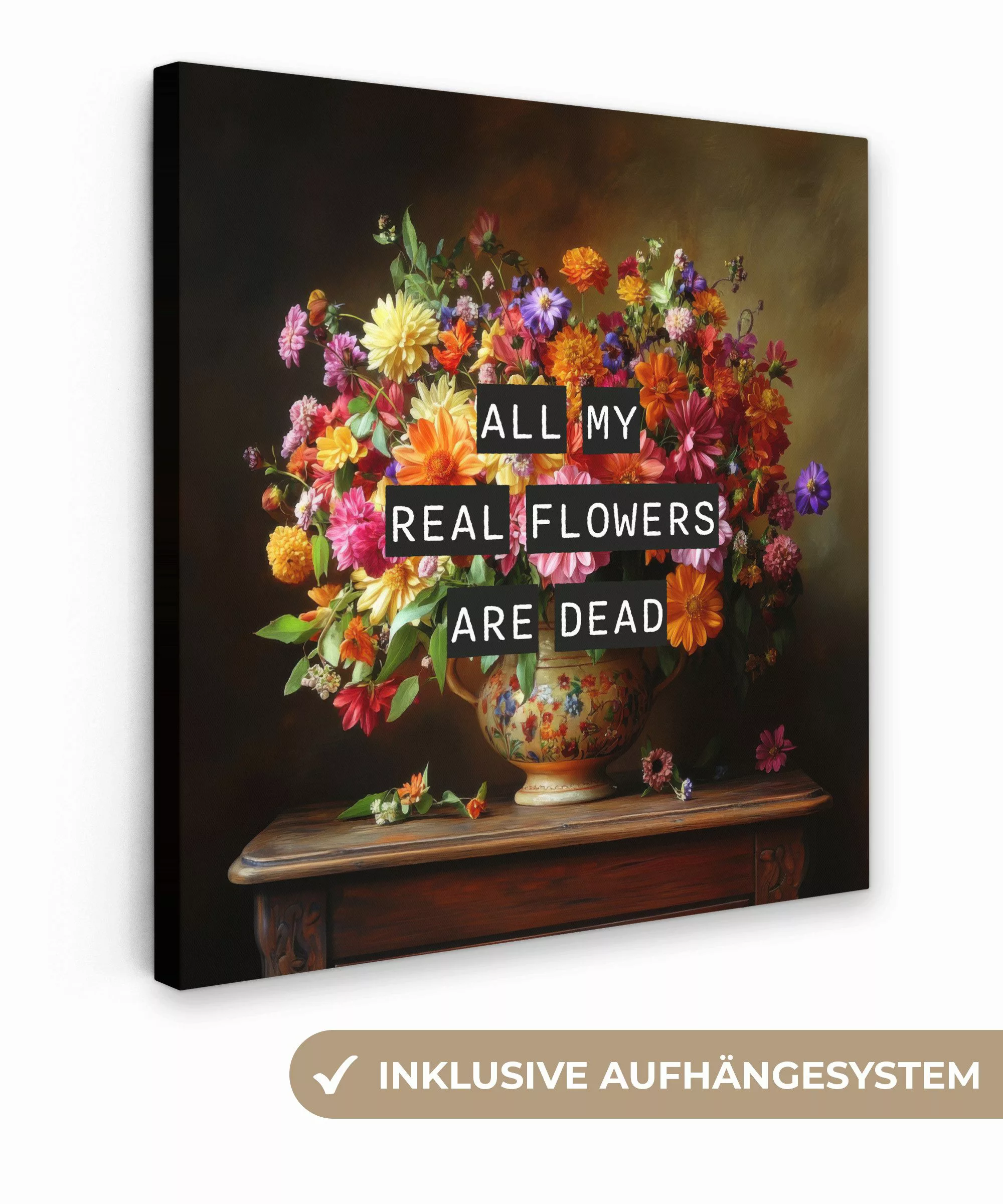 OneMillionCanvasses® Leinwandbild Farbe - Blumen - günstig online kaufen