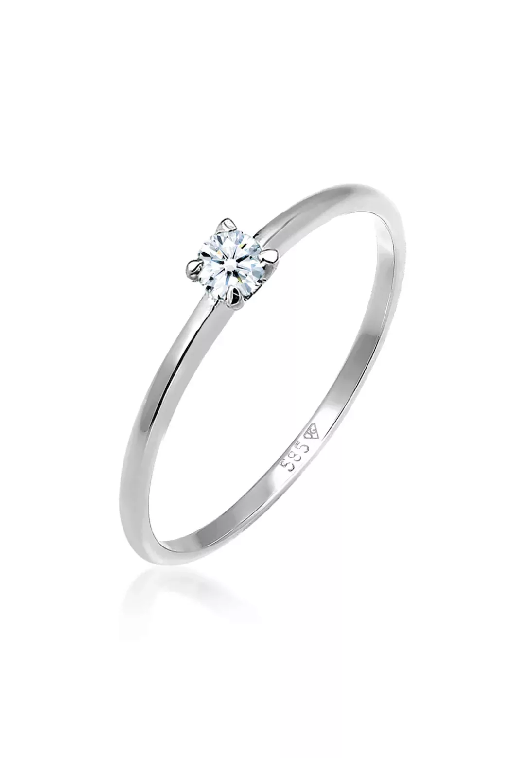 Elli DIAMONDS Verlobungsring "Solitär Verlobung Diamant (0.06 ct.) 585 Weiß günstig online kaufen