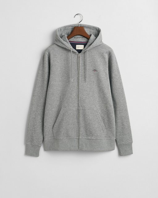 Gant Kapuzensweatjacke "REG SHIELD FULL ZIP HOODIE", mit Logostickerei auf günstig online kaufen