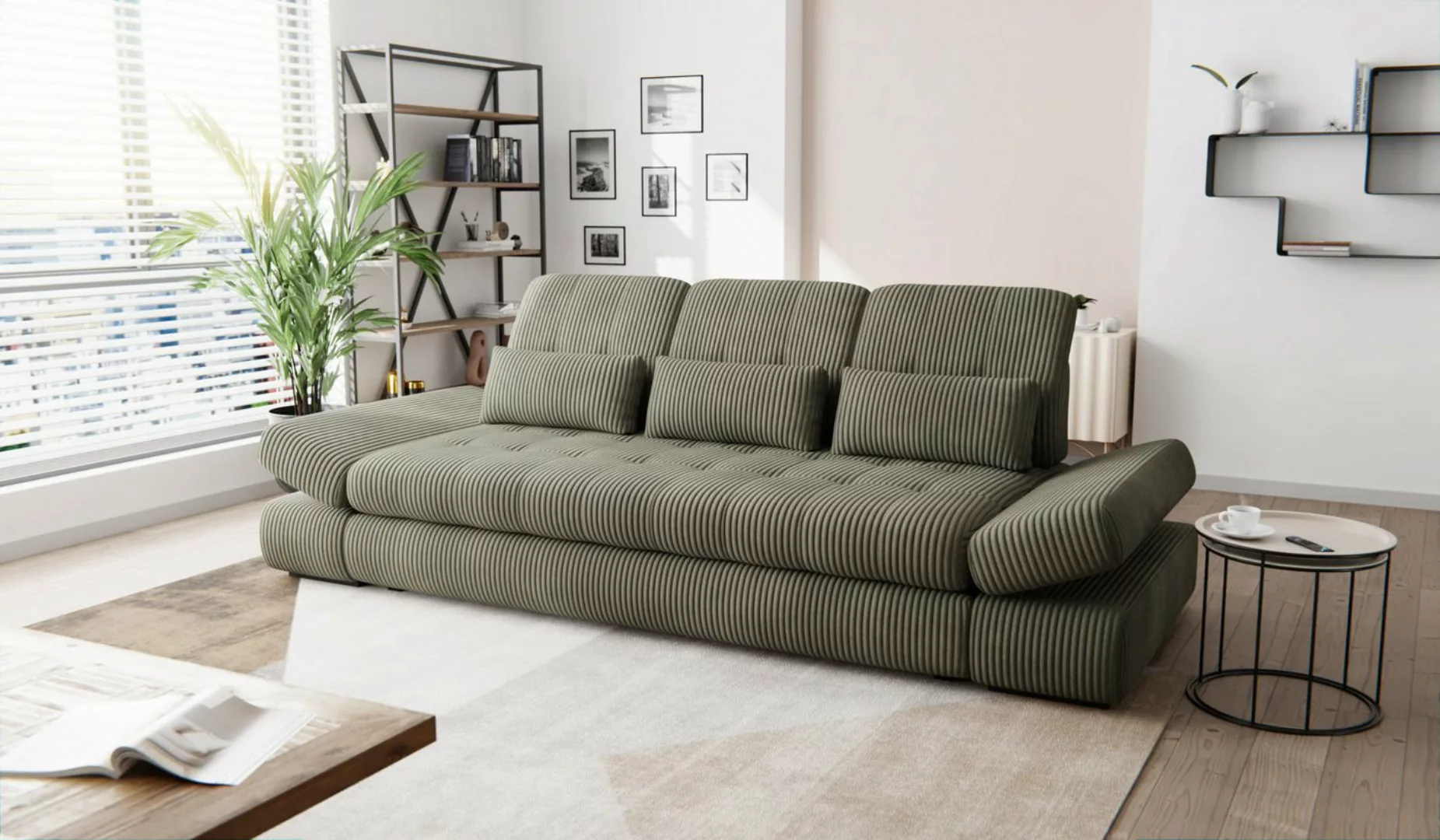 Hygger Möbelhaus Big-Sofa Bronx XXL Couch Inkl. Sitztiefenverstellung, Arm, günstig online kaufen