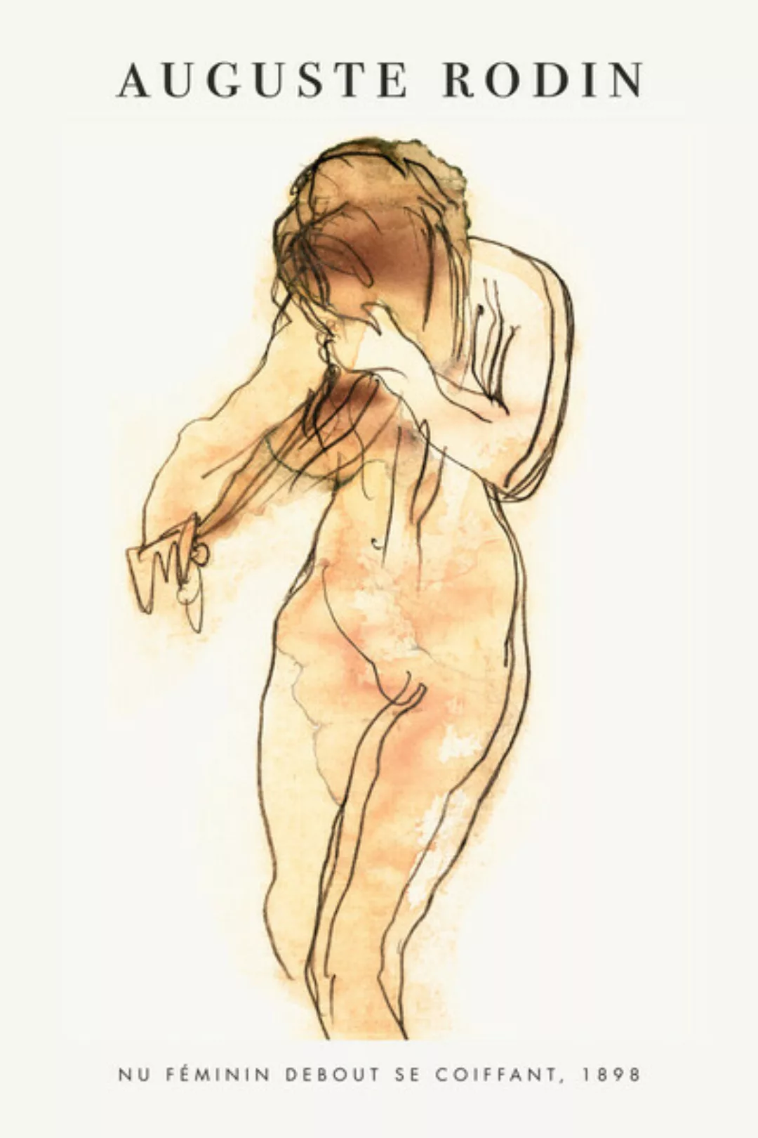 Poster / Leinwandbild - Auguste Rodin: Frauenakt günstig online kaufen