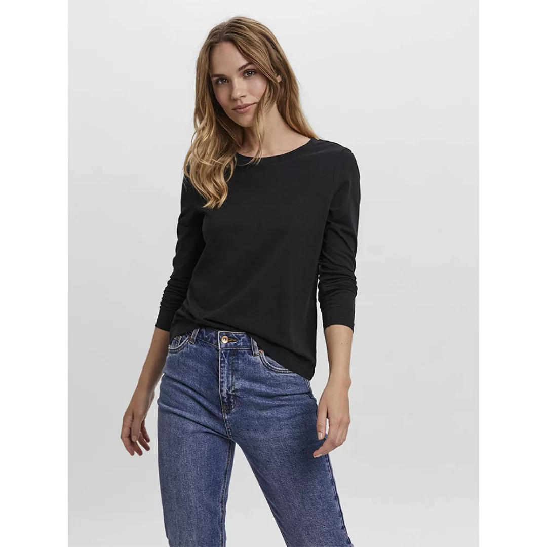 Vero Moda Paula Langarm-t-shirt S Black günstig online kaufen