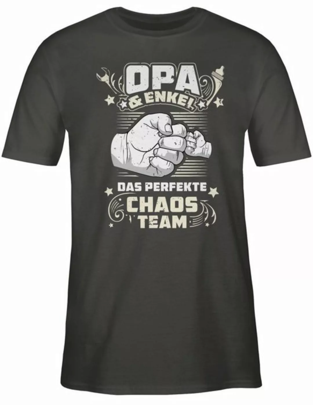 Shirtracer T-Shirt Opa & Enkel - Das perfekte Chaos Team - Vintage weiß Opa günstig online kaufen