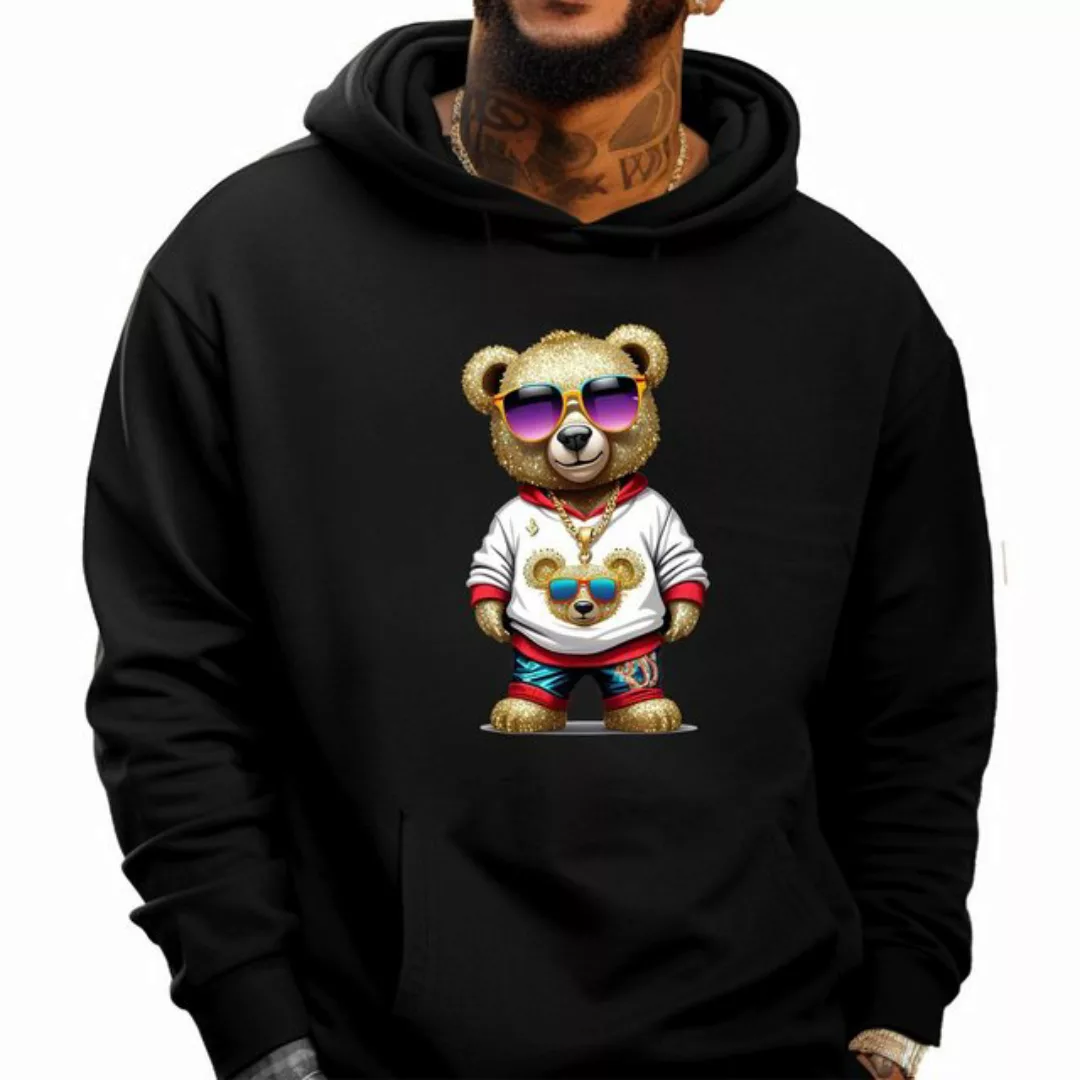 Banco Hoodie Herren Kapuzenpullover Hoodie Pullover Kapuze Druck TeddyBär günstig online kaufen