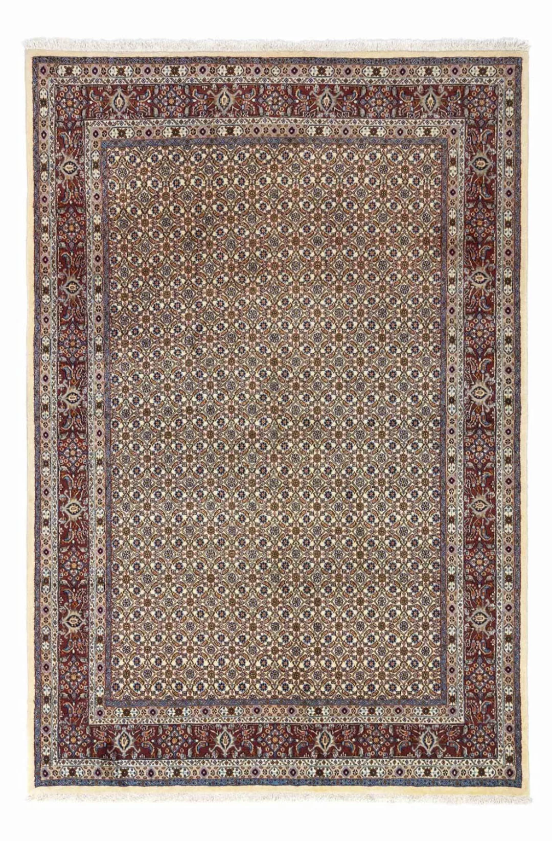 morgenland Wollteppich »Moud Medaillon Beige 196 x 149 cm«, rechteckig, Uni günstig online kaufen