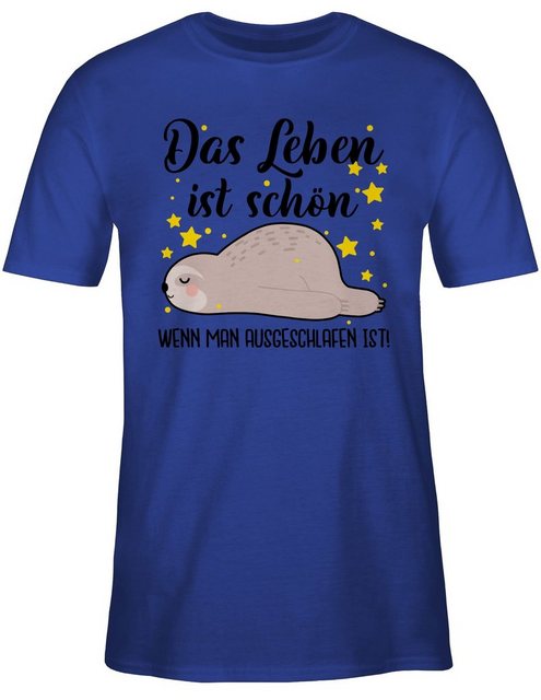 Shirtracer T-Shirt Das Leben ist schön, wenn man ausgeschlafen ist! - schwa günstig online kaufen