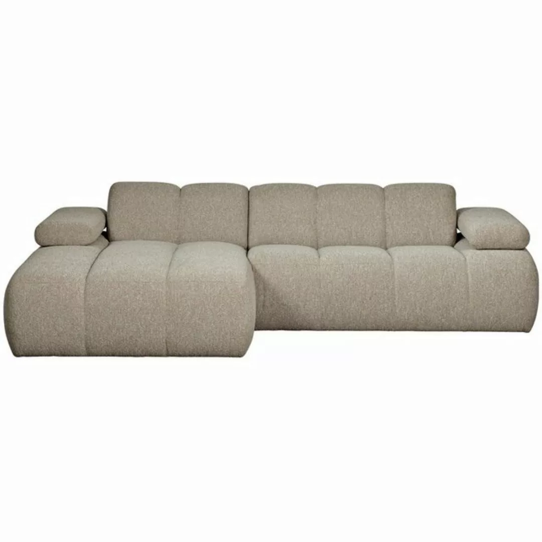 WOOOD Ecksofa Longchair-Sofa Mojo Links - Bouclé Beige meliert, Freistellba günstig online kaufen