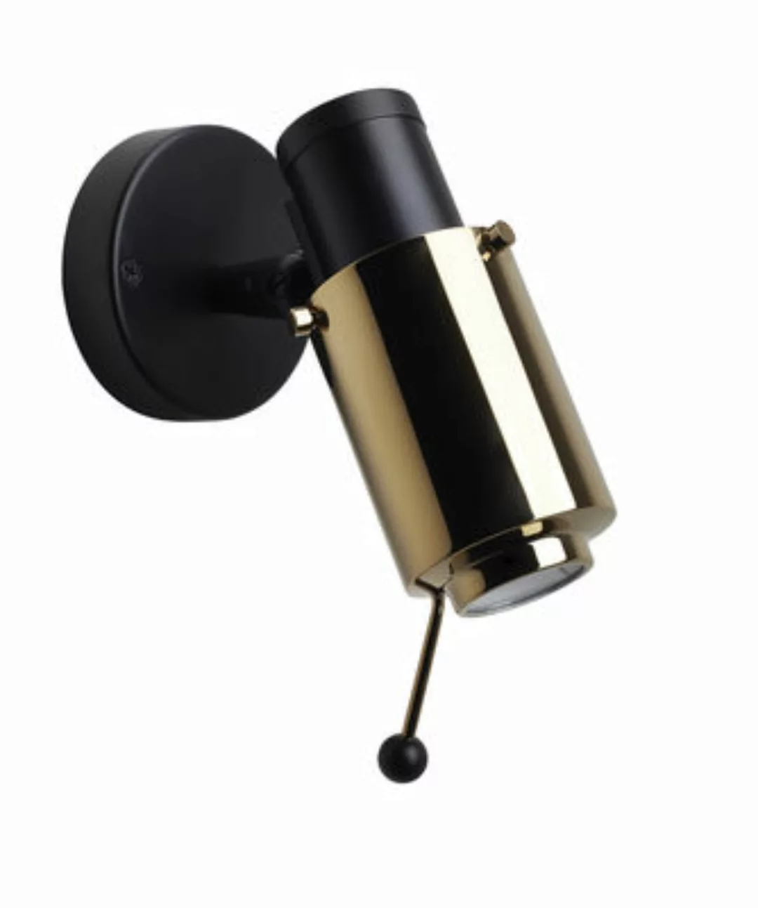Wandleuchte Biny Spot LED schwarz gold metall / Neuauflage des Originals au günstig online kaufen
