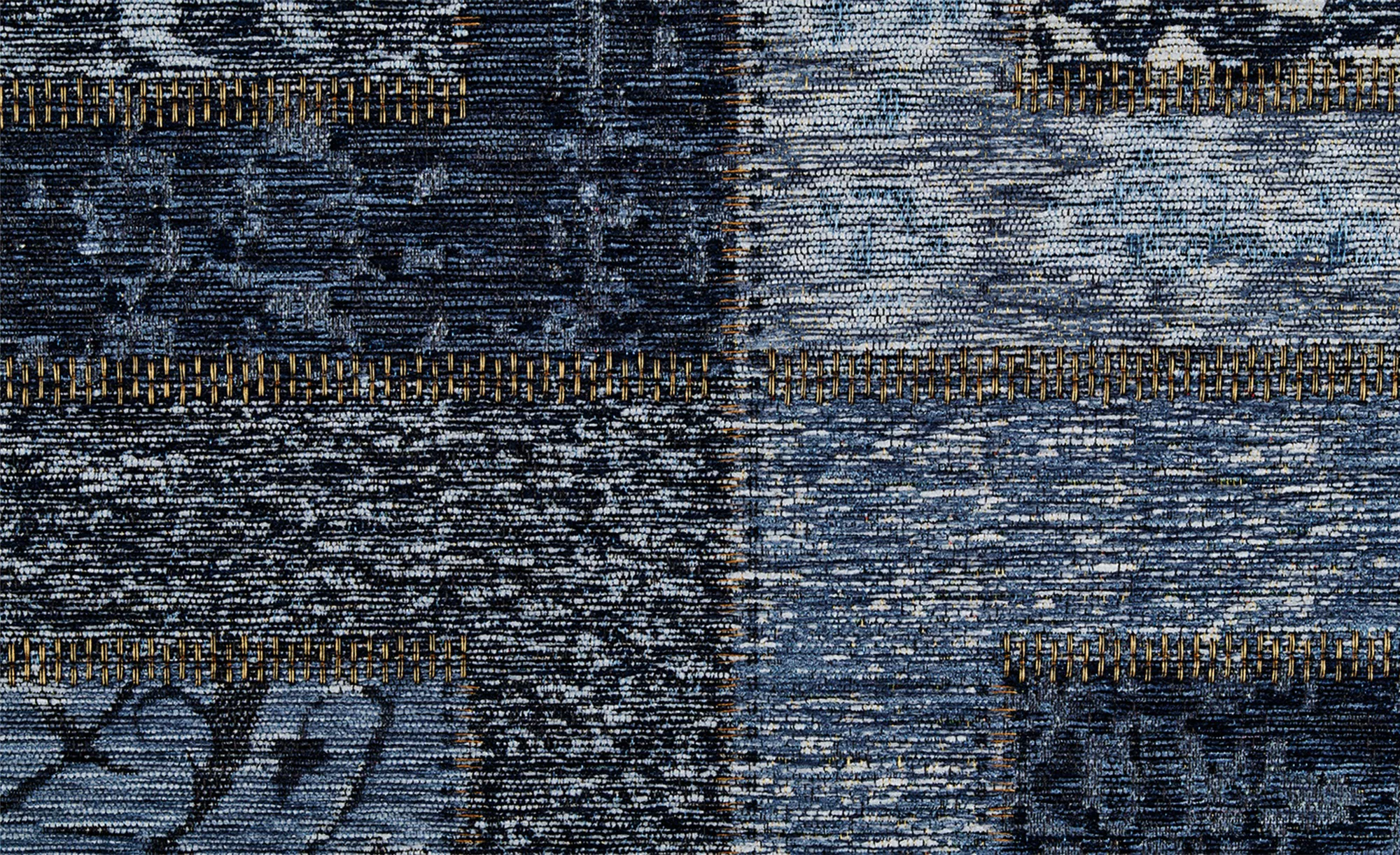 Webteppich  Harmonie - blau - Synthethische Fasern - 80 cm - Sconto günstig online kaufen