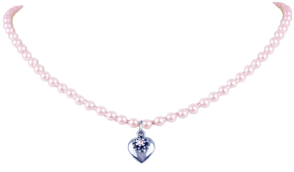 LUISIA® Perlenkette Halskette Luna mit Herz günstig online kaufen