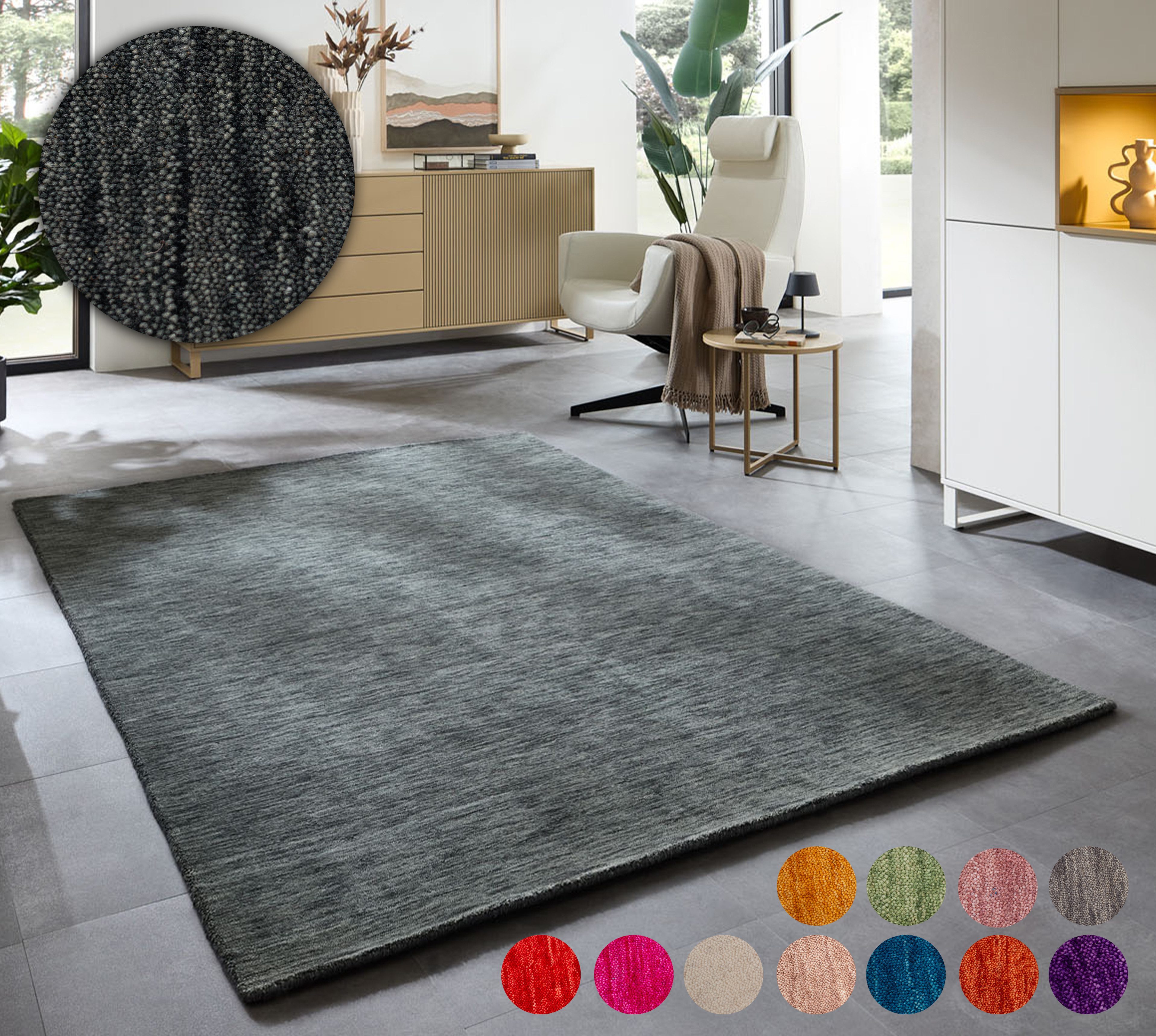 my home Wollteppich Karchau, rechteckig, Höhe: günstig online kaufen