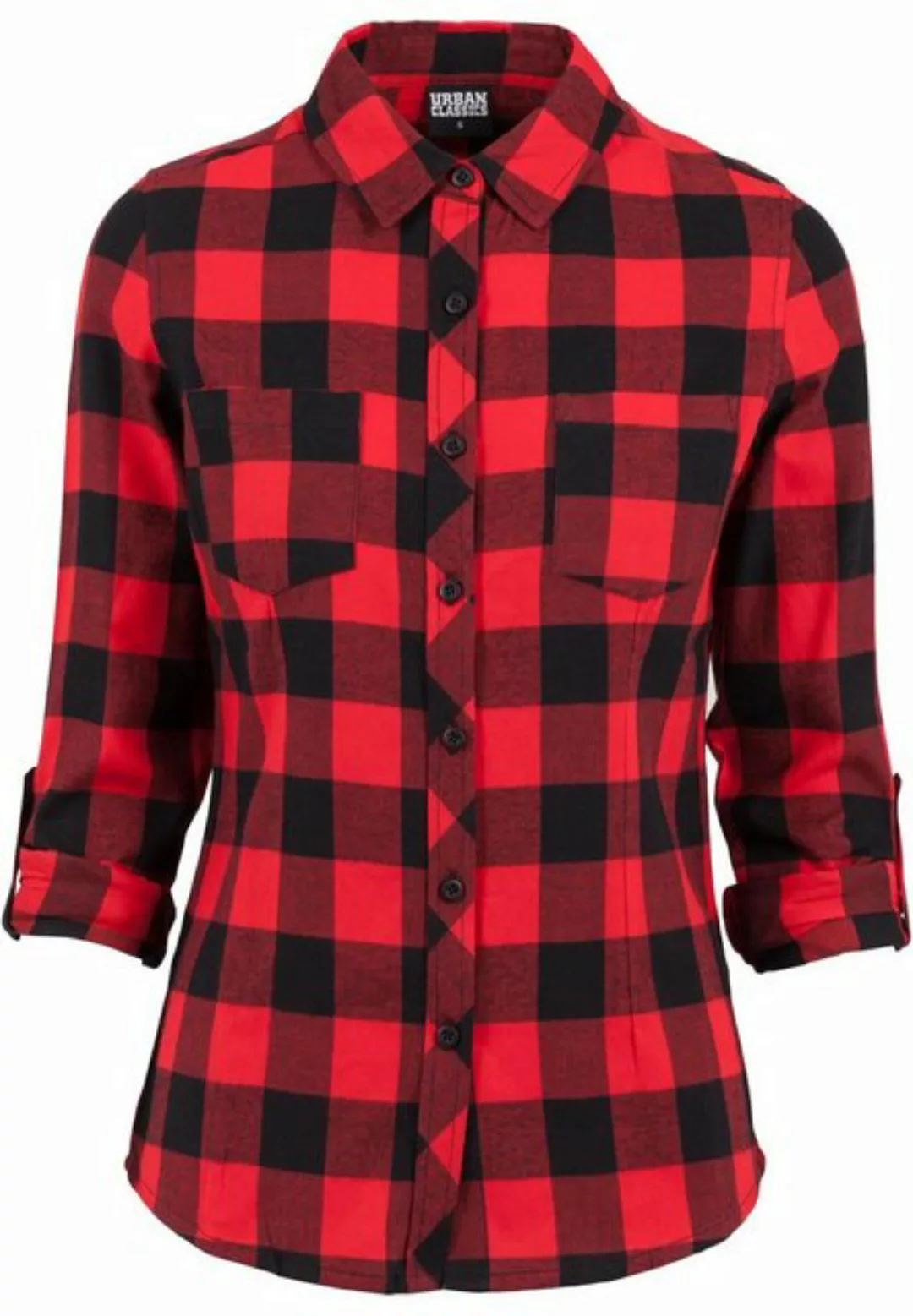 URBAN CLASSICS Flanellhemd TB1280 - Ladies Turnup Checked Flanell Shirt günstig online kaufen