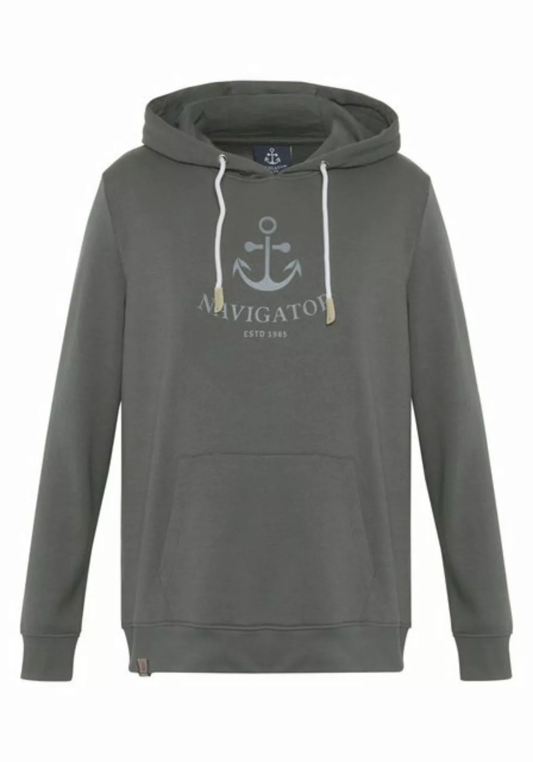 NAVIGATOR Kapuzensweatshirt mit maritimem Frontprint günstig online kaufen