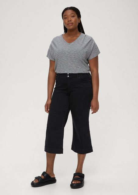 TRIANGLE Stoffhose Jeans-Culotte / Regular Fit / Mid Rise / Wide Leg günstig online kaufen