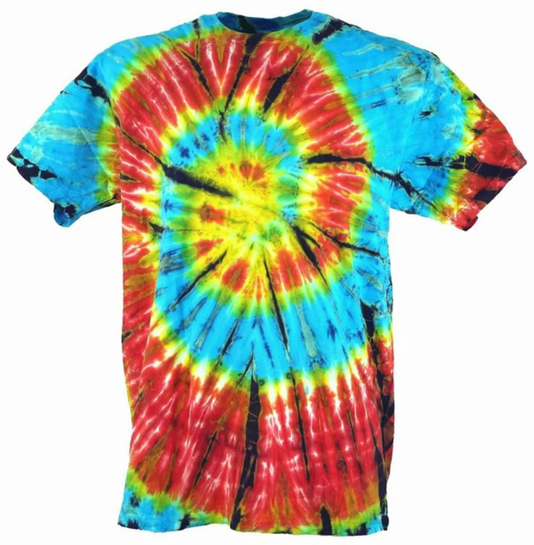 Guru-Shop T-Shirt Batik T-Shirt, Herren Kurzarm Tie Dye Shirt -.. Hippie, F günstig online kaufen
