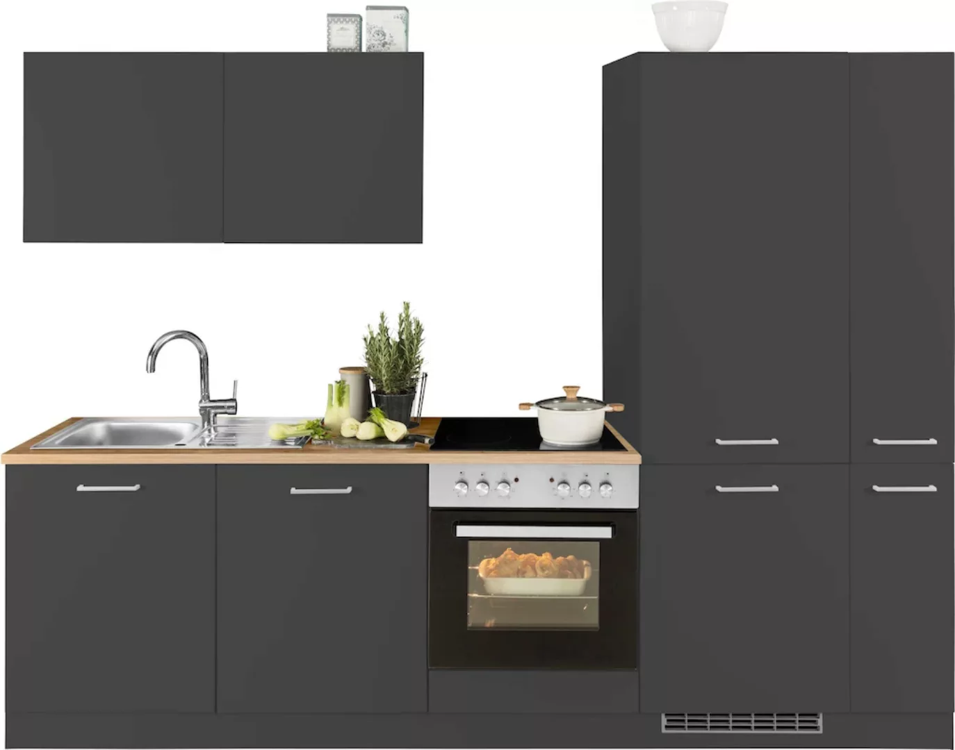 HELD MÖBEL Küchenzeile "Kehl", ohne E-Geräte, Breite 270 cm, für Kühl/Gefri günstig online kaufen