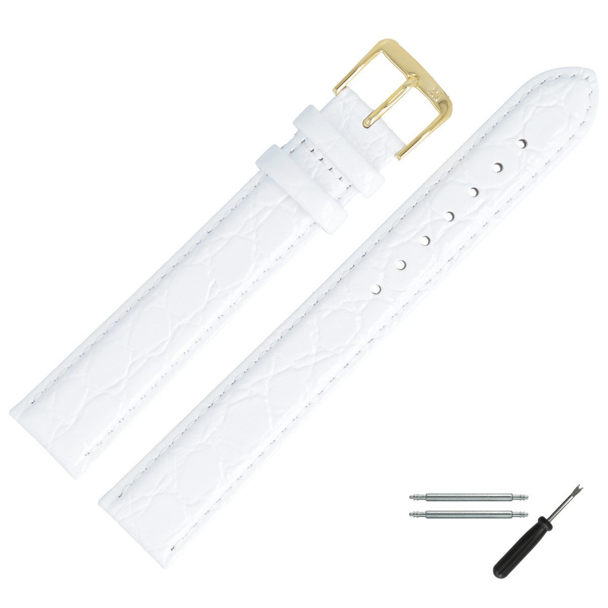 MARBURGER Uhrenarmband 16mm Leder Kroko Prägung günstig online kaufen