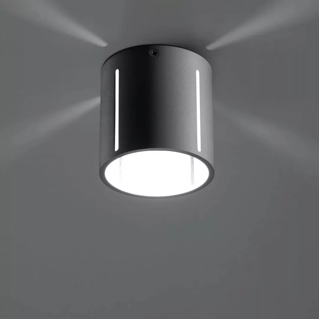 famlights | Deckenleuchte Yannis aus Aluminium in Schwarz G9 1 x 40 W günstig online kaufen