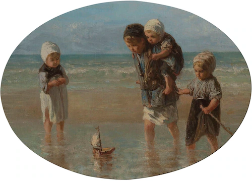 Art for the home Leinwandbild "Kinder Meer (Jozef Israëls)", (1 St.) günstig online kaufen