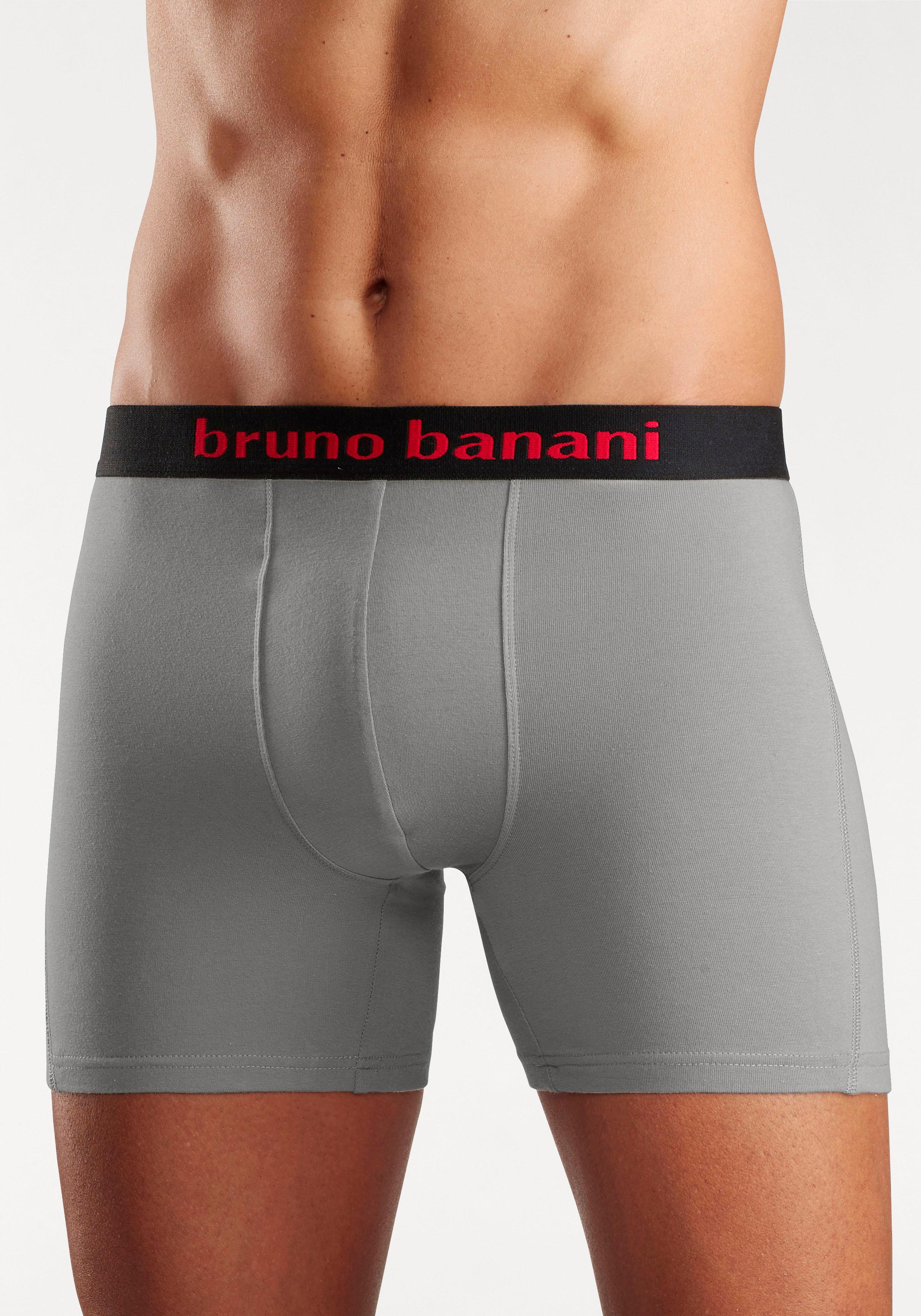 Bruno Banani Langer Boxer "Unterhose für Herren", (Packung, 4 St.), mit auf günstig online kaufen