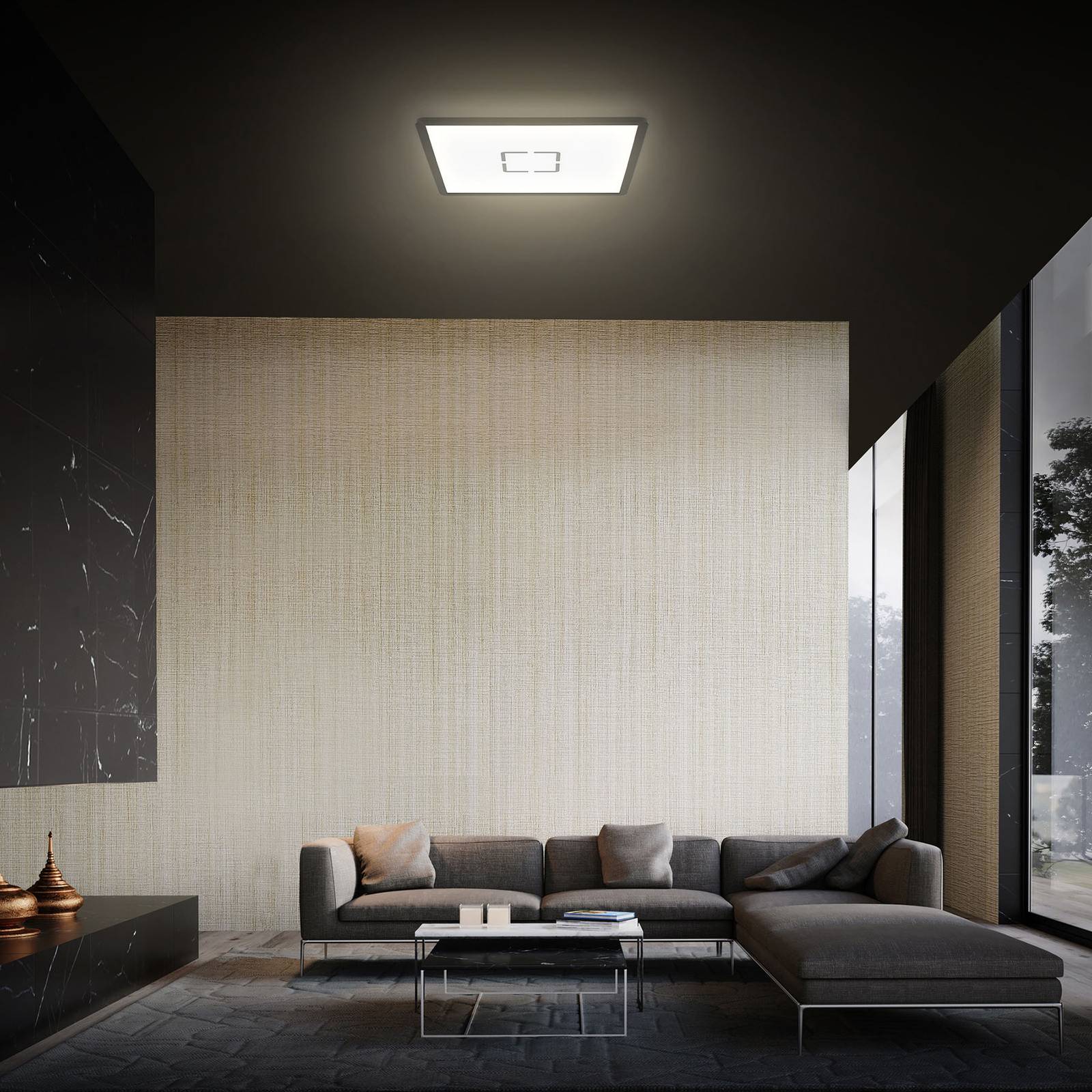 LED-Deckenlampe Free, 29 x 29 cm, schwarz günstig online kaufen