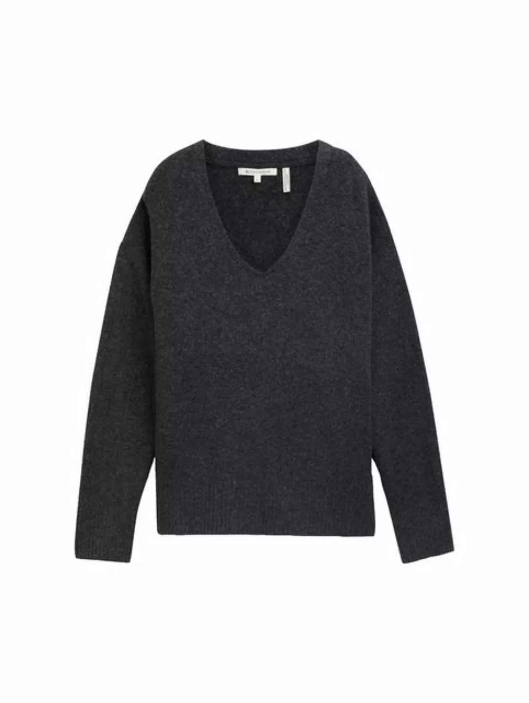 TOM TAILOR Denim Strickpullover Relaxed Strickpullover mit V-Ausschnitt günstig online kaufen