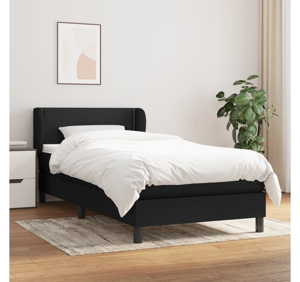 vidaXL Boxspringbett Boxspringbett mit Matratze Schwarz 80x200 cm Stoff Bet günstig online kaufen